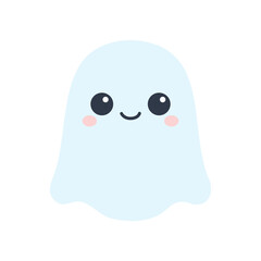Obraz premium Cute smiling ghost cartoon for Halloween
