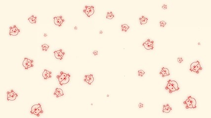 cute tiger pattern animation video