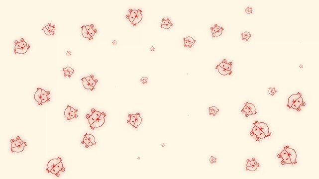 cute tiger pattern animation video