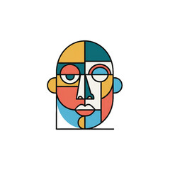 fragmented abstract face