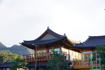 Bukhansan Mountain and Hanok