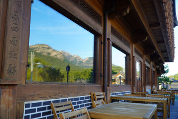 Bukhansan Mountain and Hanok