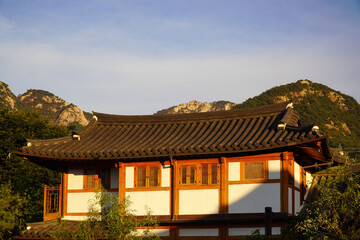 Bukhansan Mountain and Hanok