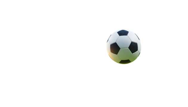 small soccer ball on white isolated