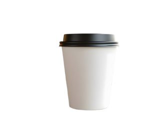 coffee cup top view mockup isolated