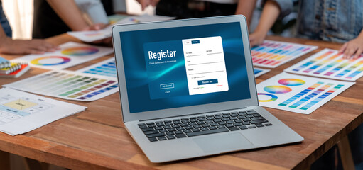 Online registration form for brisk form filling on the internet website