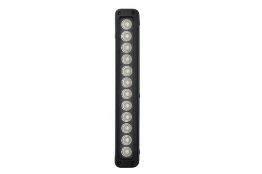 Vertical led light strip illuminating white background