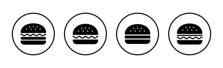 Burger icon vector. burger sign and symbol. hamburger