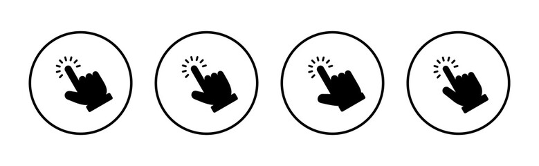 Hand click icon vector. pointer sign and symbol. hand cursor icon