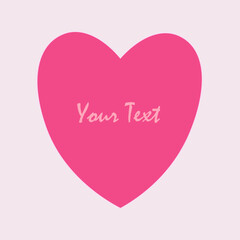 your text Pink Heart with &ldquo;I Love You&rdquo; Text Valentine&rsquo;s Day Greeting
