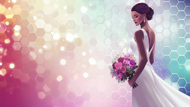 Elegant wedding moments highlighting rings, bouquets, cakes, and brides in a romantic glow