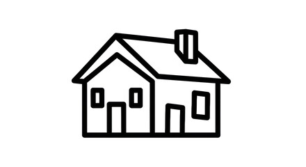 Fototapeta premium Simple house outline icon