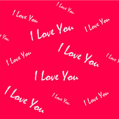 Romantic &ldquo;I Love You&rdquo; Greeting Card  Red Valentine Background