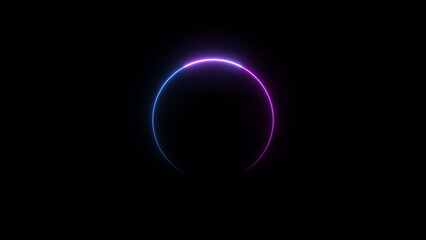 A dynamic circular illustration, and glowing Neon blue circle frame loading icon background retro style illustration . on a black background. and creating a stunning illustration.4k illustration	