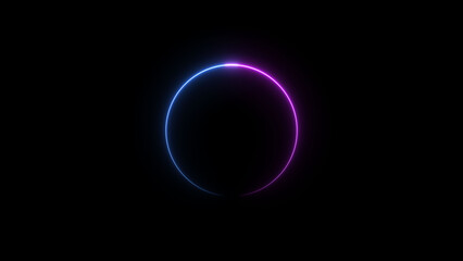 A dynamic circular illustration, and glowing Neon blue circle frame loading icon background retro style illustration . on a black background. and creating a stunning illustration.4k illustration	