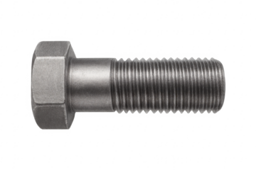 Stainless steel hex head bolt fastener with threaded shank