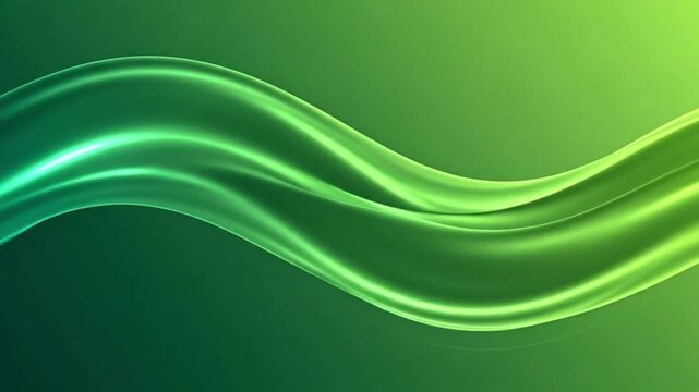 Abstract Green Wave Background