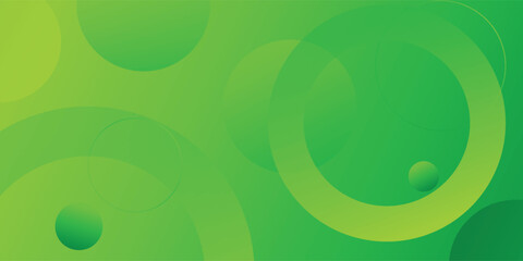 Abstract green background with circles. Dynamic shapes composition. Eps10 vector
