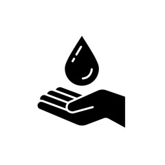 Set dermatologically tested vector label with water drop, leaf and hand logo. Dermatology test symbol, dermatologist badge, clinically proven icon for allergy free and healthy safe product package tag