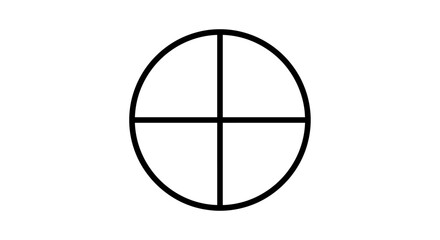 Clean, simple geometric symbol representing balance, focus, or a target, perfect for modern branding and design projects.