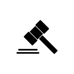 Gavel icon vector for web and mobile app. judge gavel sign and symbol. law icon. auction hammer