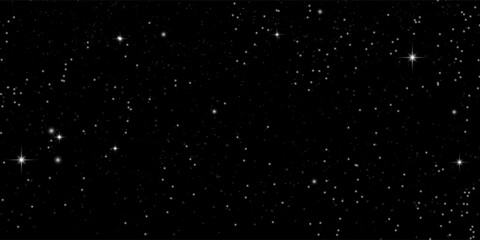 Space stars background. Universe starry pattern with glowing stars. Night sky constellations galaxy. Vector illustration. © Mansur