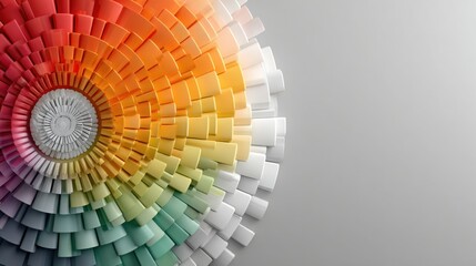 Conceptual icon of an adaptive offer spectrum depicting offers radiating outward in a dynamic business strategy framework