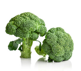 Raw broccoli isolated
