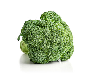 Raw broccoli isolated