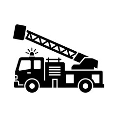 Fire Truck Icon – Emergency Rescue Vehicle Vector Illustration