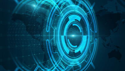 Technology Circle Background, The high-tech digital world of the future