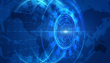 Technology Circle Background, The high-tech digital world of the future