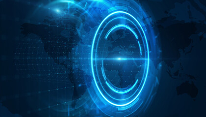 Technology Circle Background, The high-tech digital world of the future