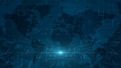 Abstract Futuristic Technology Background, The high-tech digital world of the future