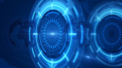 Technology Circle Background, The high-tech digital world of the future