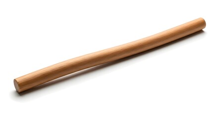 Wooden dowel rod on white background