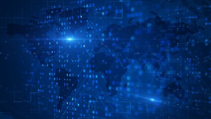 Abstract Futuristic Technology Background, The high-tech digital world of the future