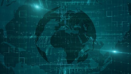 Abstract Futuristic Technology Background, The high-tech digital world of the future