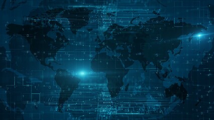 Abstract Futuristic Technology Background, The high-tech digital world of the future