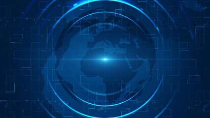 Circular Technological Background, The high-tech digital world of the future