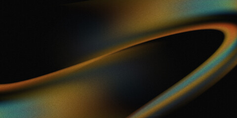 Beautiful gradient curves flowing on dark black background with subtle "noise" texture