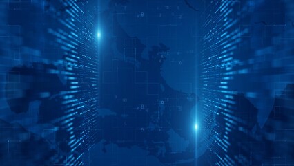 Modern Futuristic Technology Background, Abstract Digital Cyber Network Concept