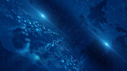 Modern Futuristic Technology Background, Abstract Digital Cyber Network Concept