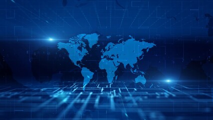 Modern Futuristic Technology Background, Abstract Digital Cyber Network Concept