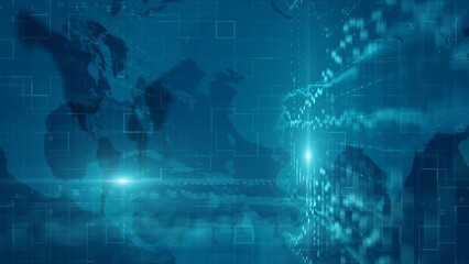 Modern Futuristic Technology Background, Abstract Digital Cyber Network Concept