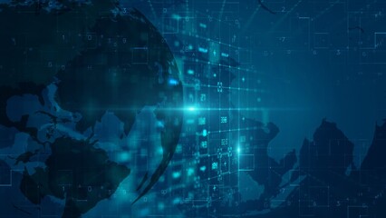 Data Information Technology Background, Abstract Digital Communication Network Concept