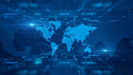 Data Information Technology Background, Abstract Digital Communication Network Concept