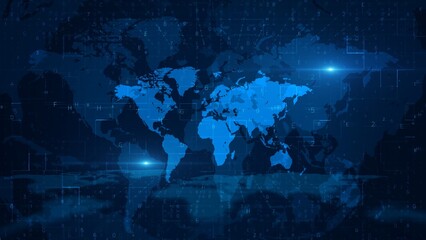 Data Information Technology Background, Abstract Digital Communication Network Concept