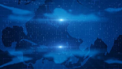 Data Information Technology Background, Abstract Digital Communication Network Concept