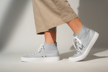Png plain sneakers transparent mockup unisex streetwear fashion shoot